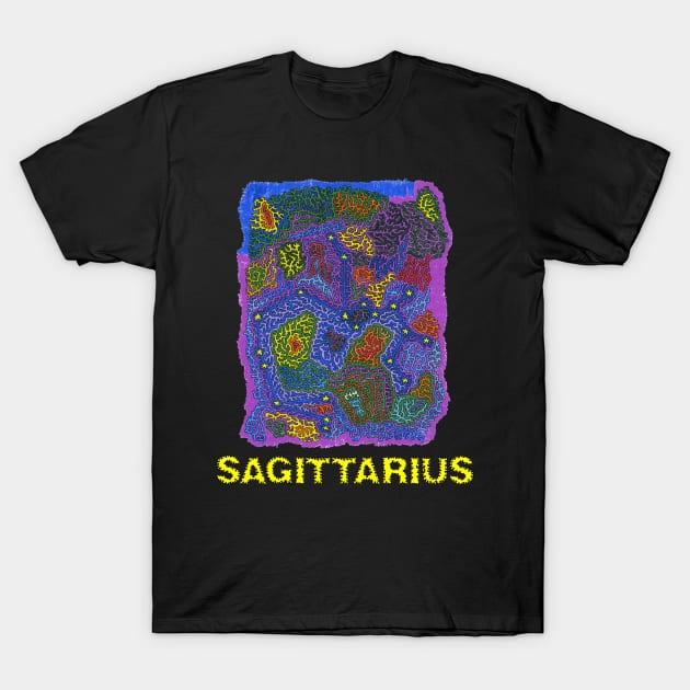 Constellation Sagittarius T-Shirt by NightserFineArts